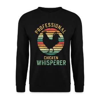chicken - Unisex Sweatshirt - black - Front - Alina (178cm) & Michal (187cm)