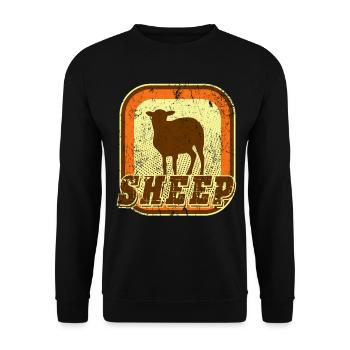 Sheep - Unisex Sweatshirt - black - Front - Alina (178cm) & Michal (187cm)