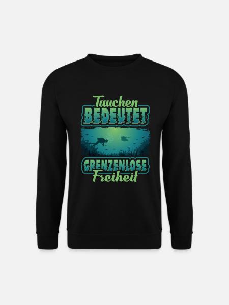 Taucher, Tauchen, Dive, Diving - Unisex Pullover - Schwarz