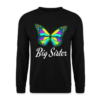 Big Sister Colorful TShirt Design - Unisex Sweatshirt - black - Front - Alina (178cm) & Michal (187cm)