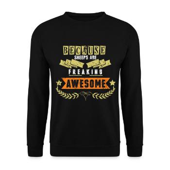 mouton - Sweat-shirt Unisexe - noir - Devant - Alina (178cm) & Michal (187cm)