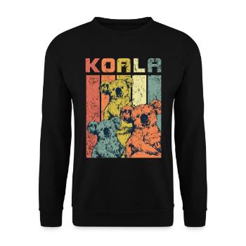 Koala bear - Unisex Sweatshirt - black - Front - Alina (178cm) & Michal (187cm)