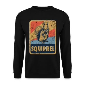 squirrel - Unisex Sweatshirt - black - Front - Alina (178cm) & Michal (187cm)