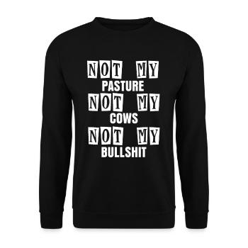 Cow farm farmer stall milk gift - Unisex Sweatshirt - black - Front - Alina (178cm) & Michal (187cm)