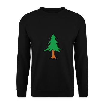 Fir tree tree fir gardener forest forests gift - Unisex Sweatshirt - black - Front - Alina (178cm) & Michal (187cm)