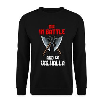Wikinger - Unisex Pullover - Schwarz - Vorne - Alina (178cm) & Michal (187cm)