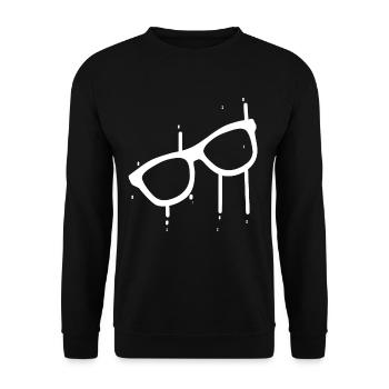Brille - Unisex Pullover - Schwarz - Vorne - Alina (178cm) & Michal (187cm)
