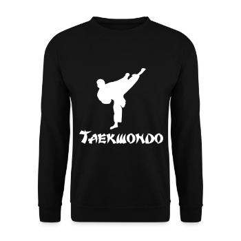 taek won do gift shirt - Unisex Sweatshirt - black - Front - Alina (178cm) & Michal (187cm)