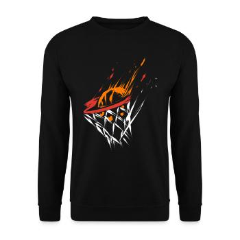 Basketball - Unisex Pullover - Schwarz - Vorne - Alina (178cm) & Michal (187cm)