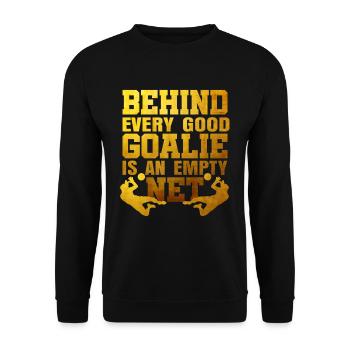 Soccer goalkeeper gift - Unisex Sweatshirt - black - Front - Alina (178cm) & Michal (187cm)