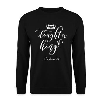 daughter king white - Unisex Sweatshirt - black - Front - Alina (178cm) & Michal (187cm)