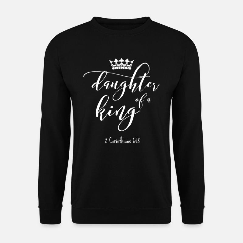 Tochter König weiß - Unisex Pullover - Schwarz