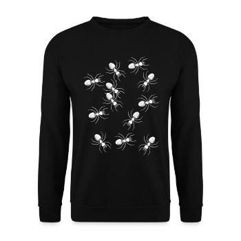 Ants Ant Insect Insects Pests Phobia - Unisex Sweatshirt - black - Front - Alina (178cm) & Michal (187cm)