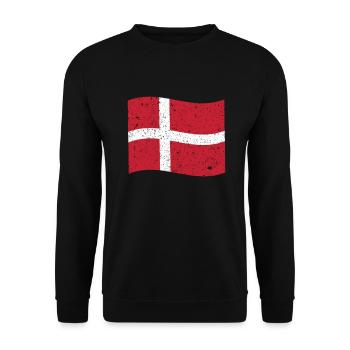 Drapeau Danemark Drapeau Danemark Drapeau Dansk - Sweat-shirt Unisexe - noir - Devant - Alina (178cm) & Michal (187cm)