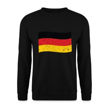 Drapeau Allemagne drapeau allemand - Sweat-shirt Unisexe - noir - Devant - Alina (178cm) & Michal (187cm)