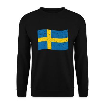 Sweden Flag Swedish Flag Swedish Flag - Unisex Sweatshirt - black - Front - Alina (178cm) & Michal (187cm)