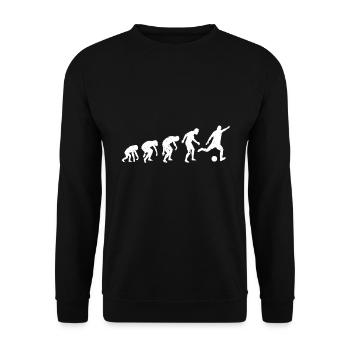 Football Soccer Sports Game - Unisex Sweatshirt - black - Front - Alina (178cm) & Michal (187cm)
