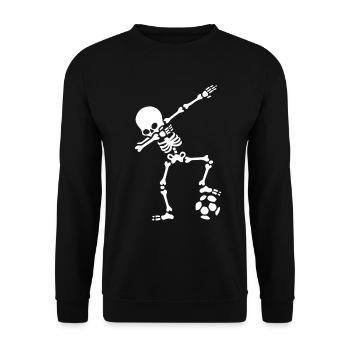 Football Soccer Sports Game - Unisex Sweatshirt - black - Front - Alina (178cm) & Michal (187cm)