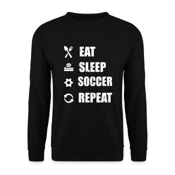 Football Soccer Sports Game - Unisex Sweatshirt - black - Front - Alina (178cm) & Michal (187cm)