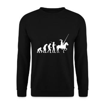 Kreuzritter Ritter Christ Christentum Kreuzzug - Unisex Pullover - Schwarz - Vorne - Alina (178cm) & Michal (187cm)
