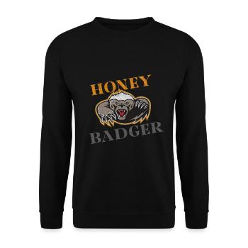 Badger Honey Badger Forest Wild Animal - Unisex Sweatshirt - black - Front - Alina (178cm) & Michal (187cm)