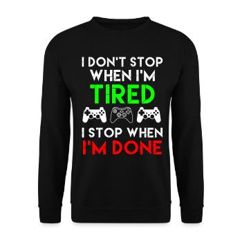Citation Gaming Jeu Vidéo Geek Gamer Gift - Sweat-shirt Unisexe - noir - Devant - Alina (178cm) & Michal (187cm)