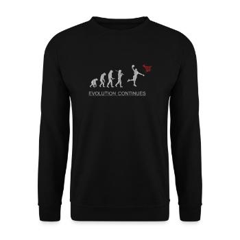Basketball Spieler Sport - Unisex Pullover - Schwarz - Vorne - Alina (178cm) & Michal (187cm)