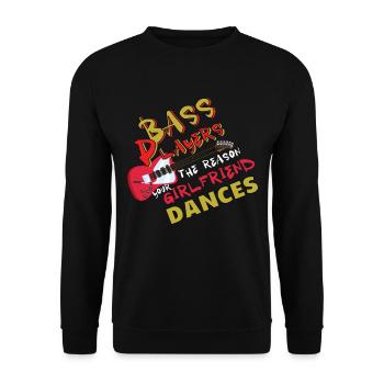 Basse musique basse - Sweat-shirt Unisexe - noir - Devant - Alina (178cm) & Michal (187cm)