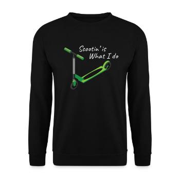 Scooter Riding Is What I Make Scooter Gift - Unisex Sweatshirt - black - Front - Alina (178cm) & Michal (187cm)