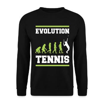 Tennis Evolution - Unisex Pullover - Schwarz - Vorne - Alina (178cm) & Michal (187cm)
