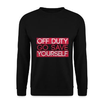 Out of Service Save Yourself - Unisex Sweatshirt - black - Front - Alina (178cm) & Michal (187cm)
