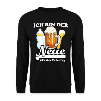 Erster Vatertag - Unisex Pullover - Schwarz - Vorne - Alina (178cm) & Michal (187cm)