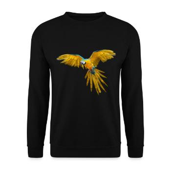 Papagai Polygon Bestseller Artwork Artwork Bird - Unisex Sweatshirt - black - Front - Alina (178cm) & Michal (187cm)