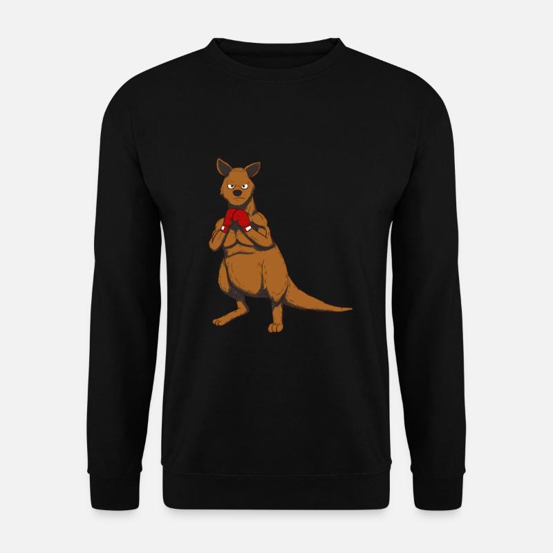 Boxendes Kanguru Boxerkanguru Känguru Boxen - Unisex Pullover - Schwarz