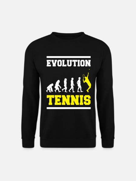 Tennis Evolution Sport Geschenk - Unisex Pullover - Schwarz