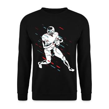 American football - Unisex Pullover - Schwarz - Vorne - Alina (178cm) & Michal (187cm)