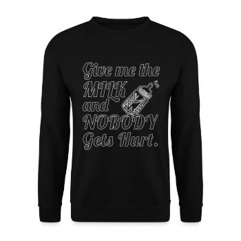 bébé enfant accouchement Grossesse - Sweat-shirt Unisexe - noir - Devant - Alina (178cm) & Michal (187cm)
