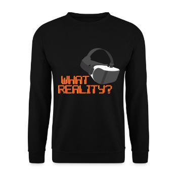 Virtual Reality Cool Virtual Reality Shirt - Unisex Sweatshirt - black - Front - Alina (178cm) & Michal (187cm)
