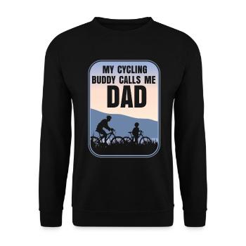 Bicycle Dad Father's Day - Unisex Sweatshirt - black - Front - Alina (178cm) & Michal (187cm)