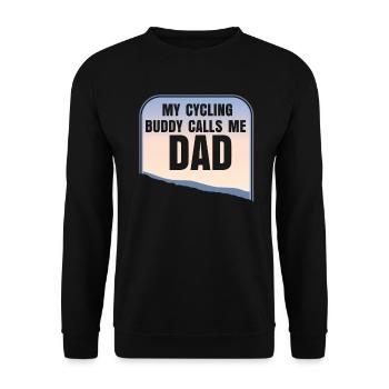 Fahrrad Papa - Unisex Pullover - Schwarz - Vorne - Alina (178cm) & Michal (187cm)