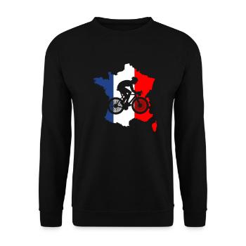 Vélo France - Sweat-shirt Unisexe - noir - Devant - Alina (178cm) & Michal (187cm)