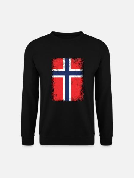 Drapeau Norvège Drapeau Norvégien Vintage Norway - Sweat-shirt Unisexe - noir