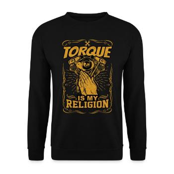 Chopper Motorrad Shovelhead Biker - Unisex Pullover - Schwarz - Vorne - Alina (178cm) & Michal (187cm)
