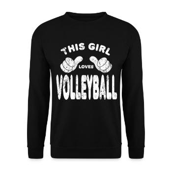 volley-ball - Sweat-shirt Unisexe - noir - Devant - Alina (178cm) & Michal (187cm)