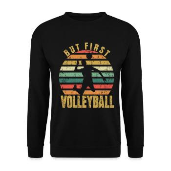 volleyball - Unisex Sweatshirt - black - Front - Alina (178cm) & Michal (187cm)