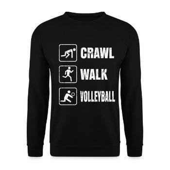 volleyball - Unisex Sweatshirt - black - Front - Alina (178cm) & Michal (187cm)