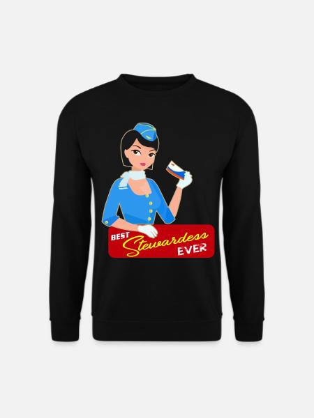 Hôtesse de l'air cadeau - Sweat-shirt Unisexe - noir
