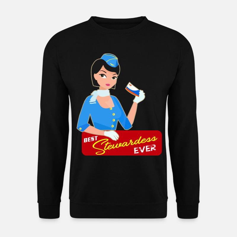 Stewardess flight attendant gift - Unisex Sweatshirt - black