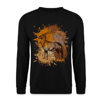 Antilope faune afrique safari chasse savane - Sweat-shirt Unisexe - noir - Devant - Alina (178cm) & Michal (187cm)