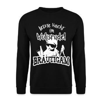 Junggesellenabschied JGA Männer für Bräutigam - Unisex Pullover - Schwarz - Vorne - Alina (178cm) & Michal (187cm)